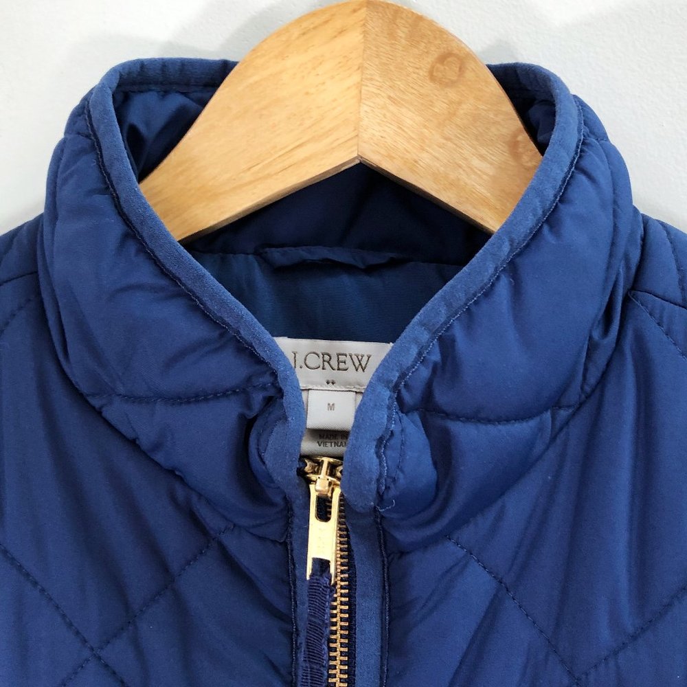 J. CREW Blue Quilted Full-Zip Puffer Vest G7520 Size M - Picture 5 of 12